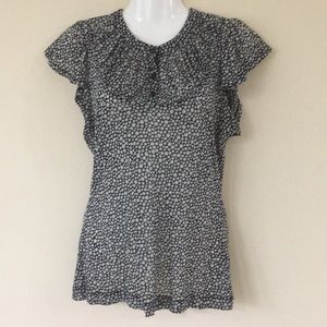 4 for $12 -Black & white blouse The Limited sz med